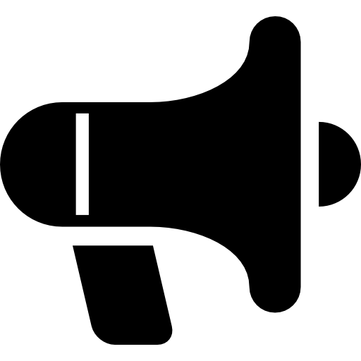 vue latérale du mégaphone  Icône