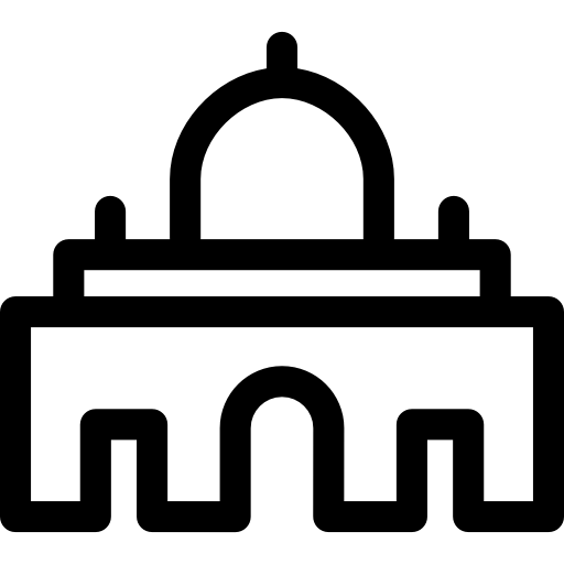 vista frontal do templo  Ícone