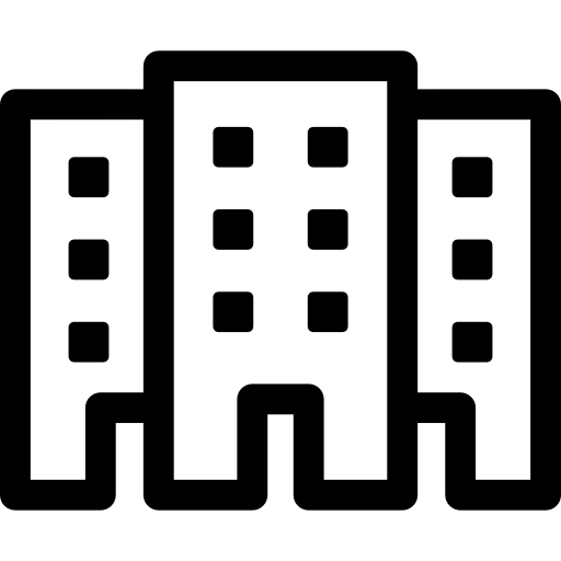 Three buildings  icon