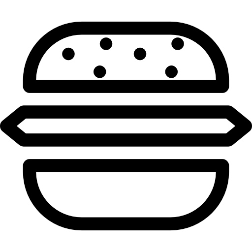 Бургер с кунжутом  иконка