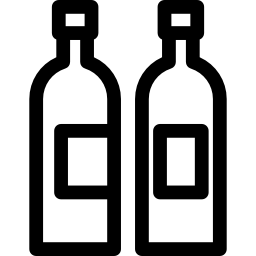 deux bouteilles de vin  Icône