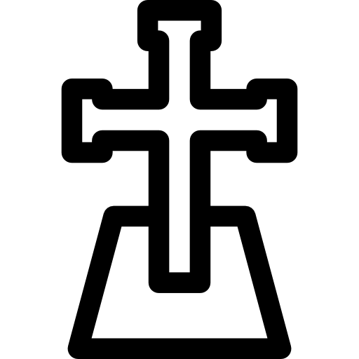 croce incastrata nel terreno  icona