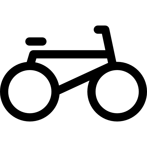 vista lateral da bicicleta  Ícone