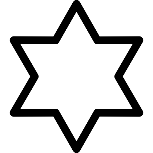 Six pointed star  icon