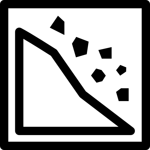 Landslide sign  icon