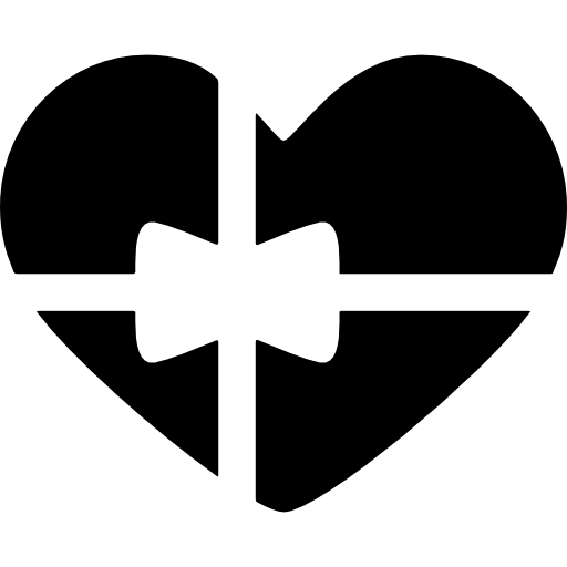 regalo en forma de corazón  icono
