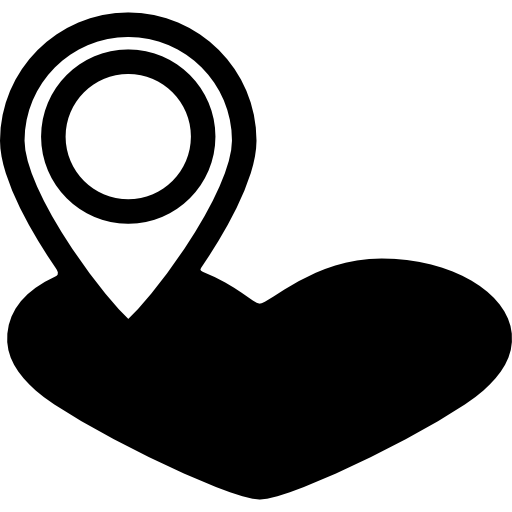 pin de ubicación de amor  icono