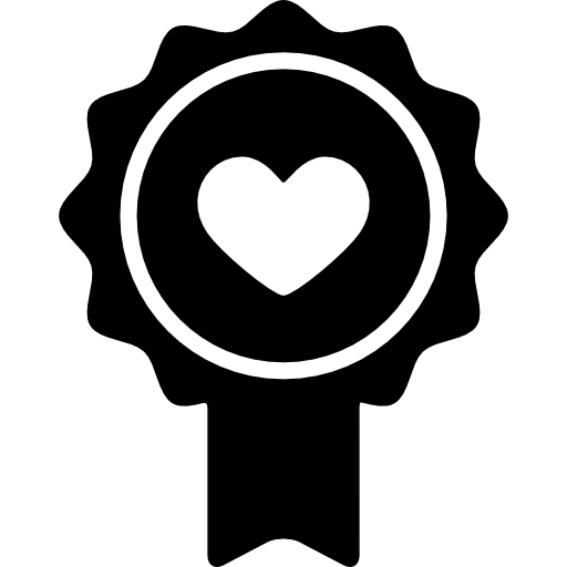 Badge heart  icon