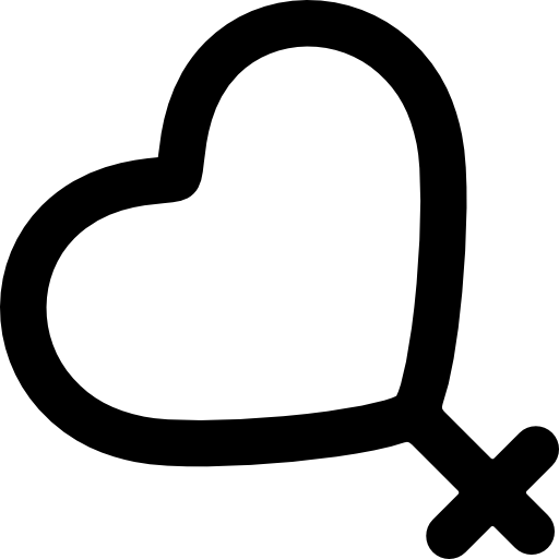 signo de género de amor femenino  icono
