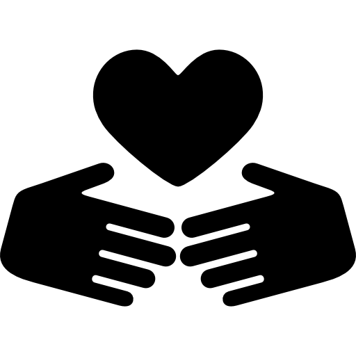 manos y corazon  icono