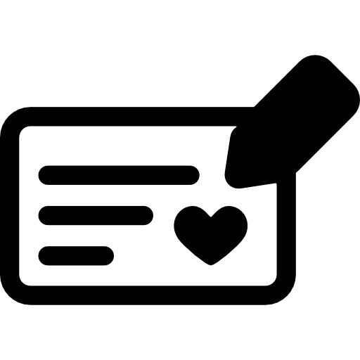 연애 편지를 쓰는 연필  icon