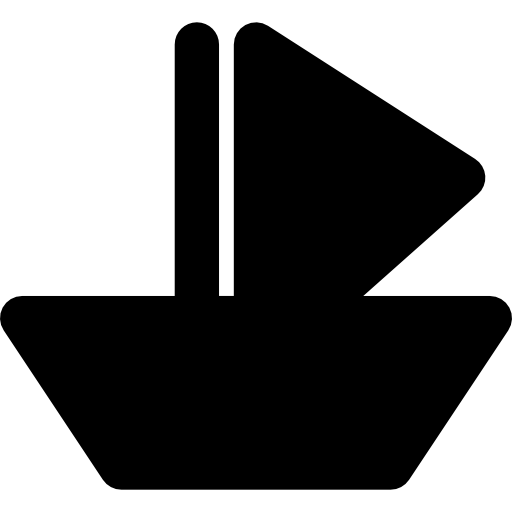 papiersegelboot Basic Rounded Filled icon