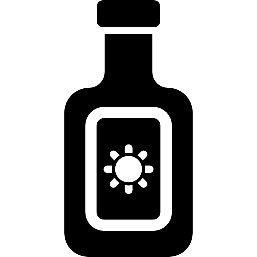 bouteille de crème solaire  Icône