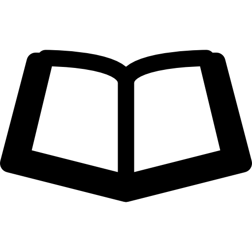 libro abierto con páginas en blanco  icono