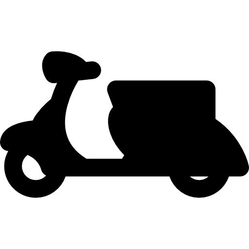 Scooter bike Basic Rounded Filled icon