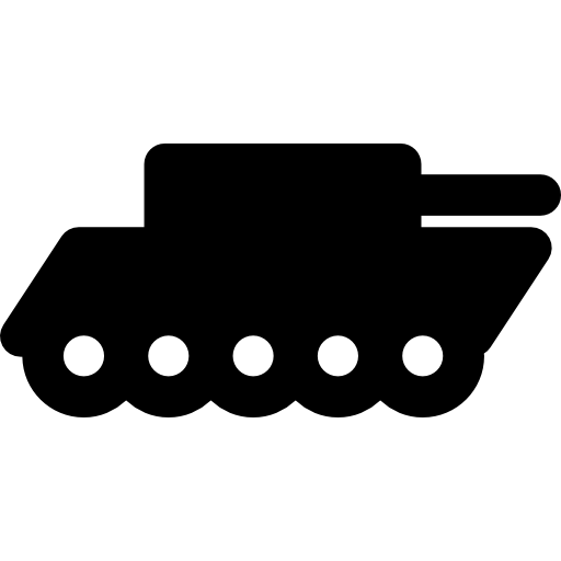 War tank Basic Rounded Filled icon