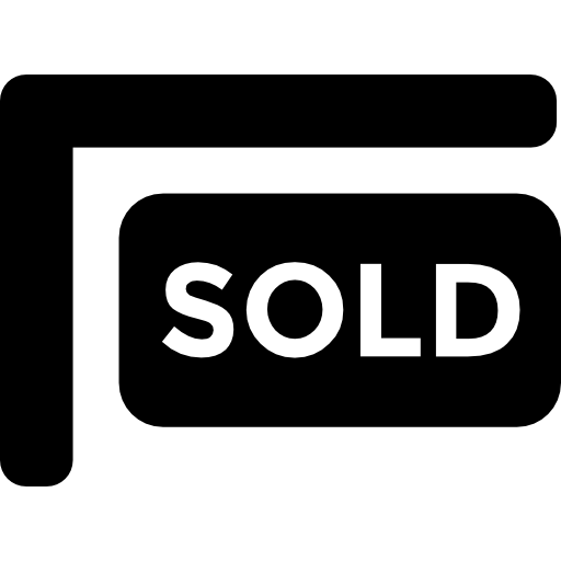 Sold property signboard Basic Rounded Filled icon