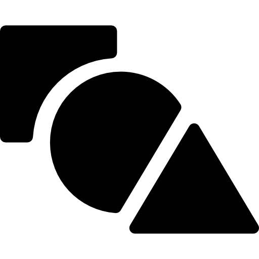 cerchio quadrato e triangolo  icona