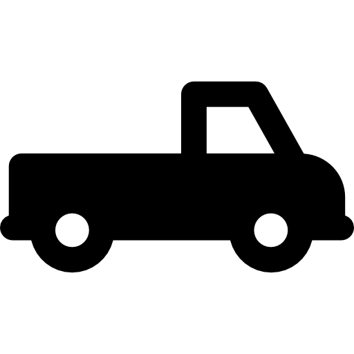 Pickup truck Basic Rounded Filled icon