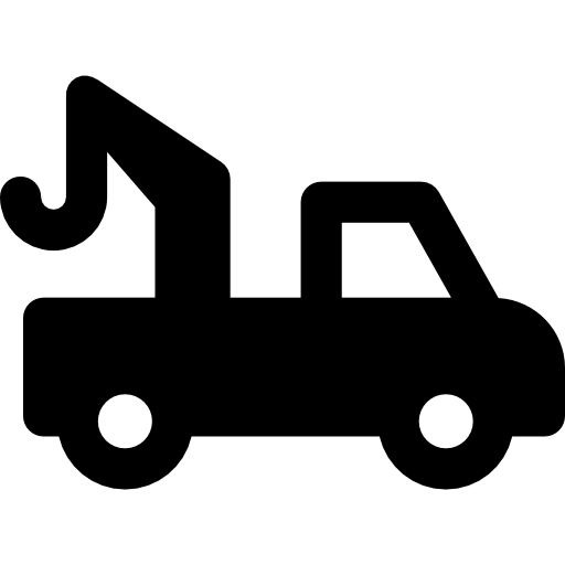 Truck with hook lift Basic Rounded Filled icon