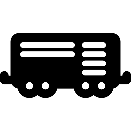 treinwagon Basic Rounded Filled icoon