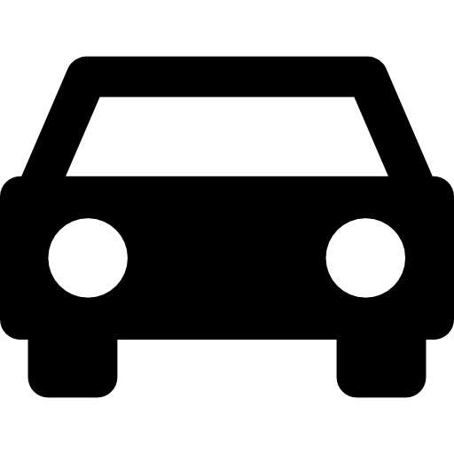 Фронтальный вид автомобиля Basic Rounded Filled иконка