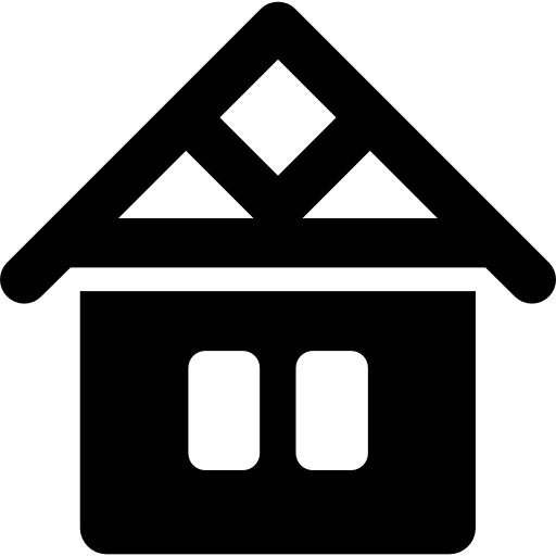 huis met houten dak  icoon