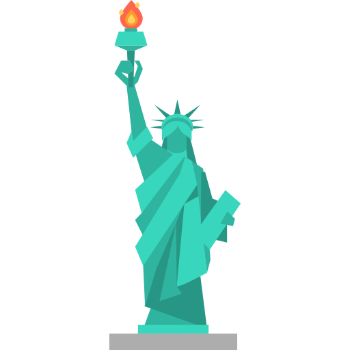 estatua de la libertad Flaticons.com Lineal Color icono