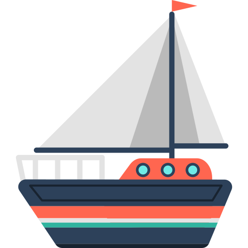 jacht Flaticons.com Lineal Color ikona