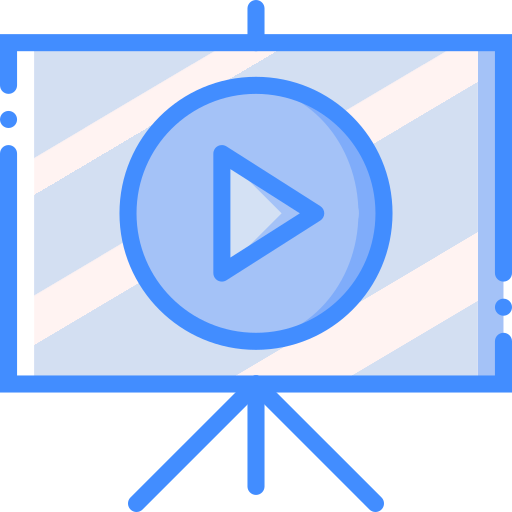 apresentação de vídeo Basic Miscellany Blue Ícone