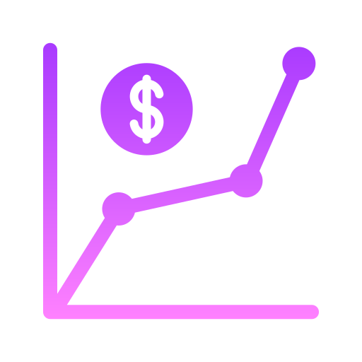 inkomsten grafiek Generic Flat Gradient icoon