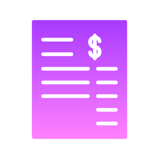 Invoices Generic Flat Gradient icon