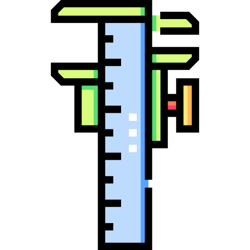 calibrar Detailed Straight Lineal color icono