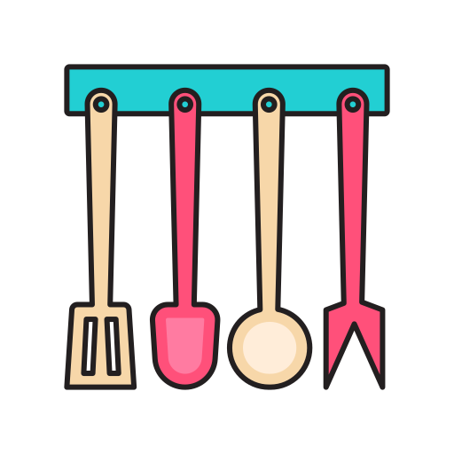 herramienta de cocina Generic Thin Outline Color icono