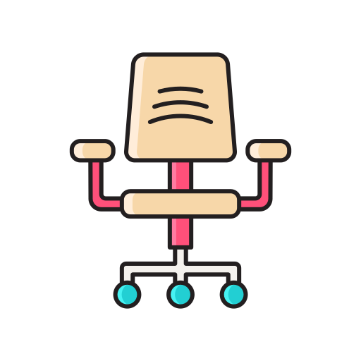 krzesło biurowe Generic Thin Outline Color ikona