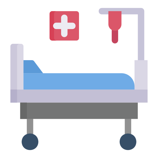 Łóżko szpitalne Generic Flat ikona