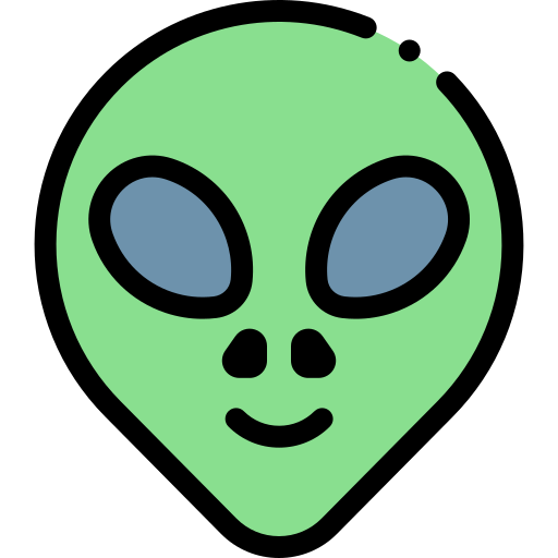 extraterrestre Detailed Rounded Lineal color icono