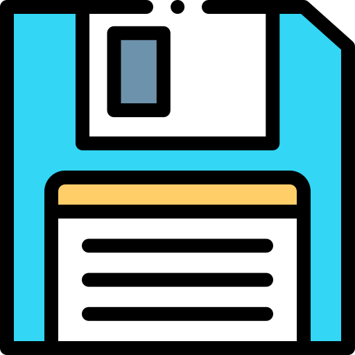 Floppy disk Detailed Rounded Lineal color icon