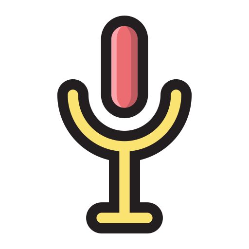 マイク Generic Outline Color icon