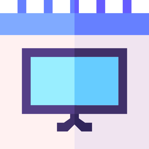 la télé Basic Straight Flat Icône