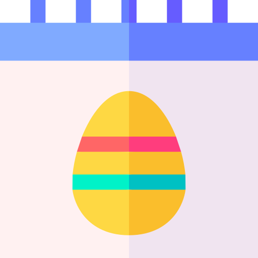 Easter eggs Basic Straight Flat icon