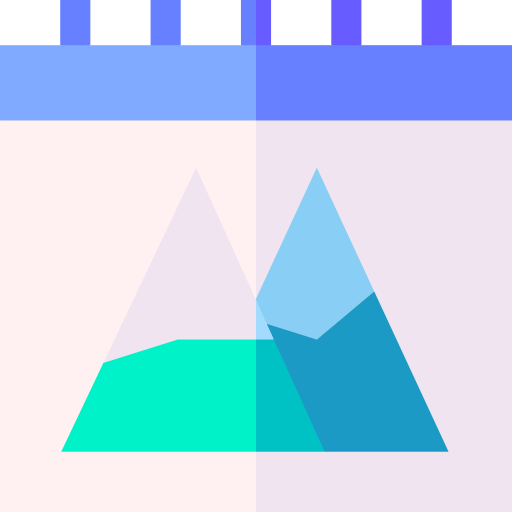 montañas Basic Straight Flat icono