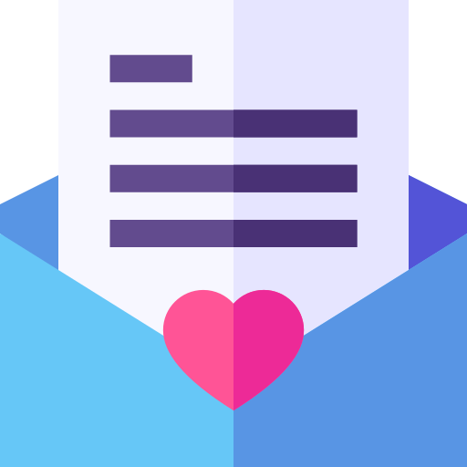 Love letter Basic Straight Flat icon