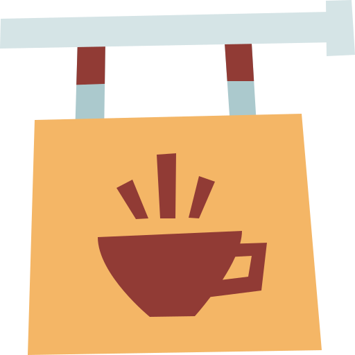 caffè Cartoon Flat icona