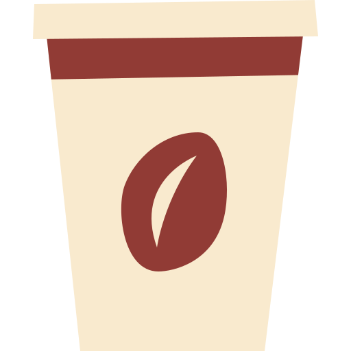 taza de café Cartoon Flat icono
