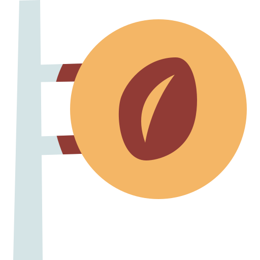 koffie Cartoon Flat icoon