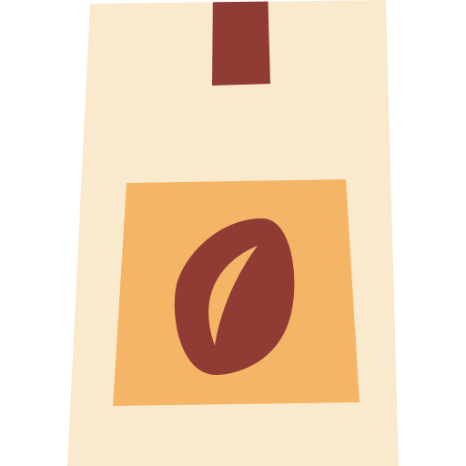 borsa da caffè Cartoon Flat icona