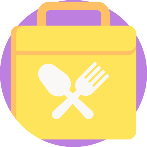 Коробка для еды Detailed Flat Circular Flat иконка