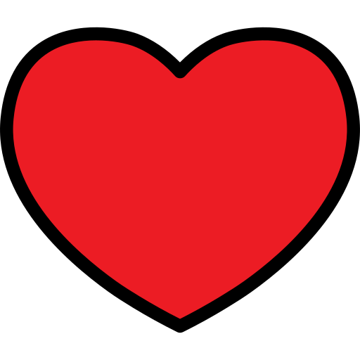 Heart shape Generic Outline Color icon