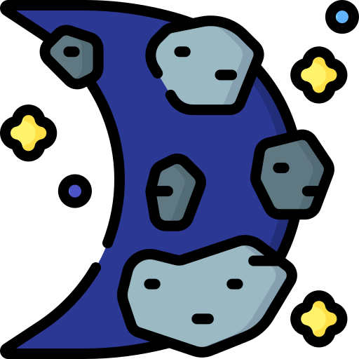 Asteroid belt Special Lineal color icon